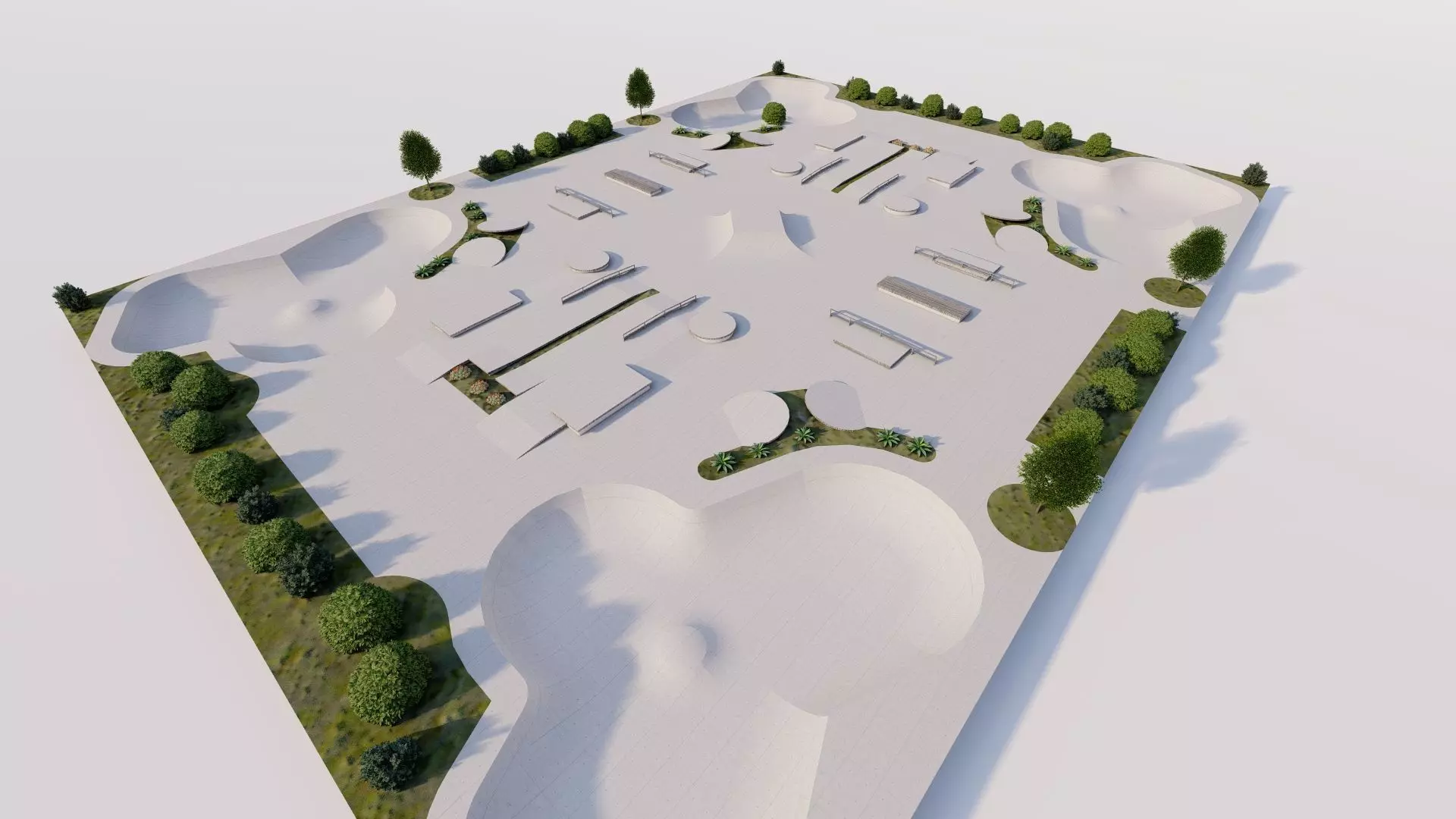 Skatepark-Skate Park PACK 3D model_0