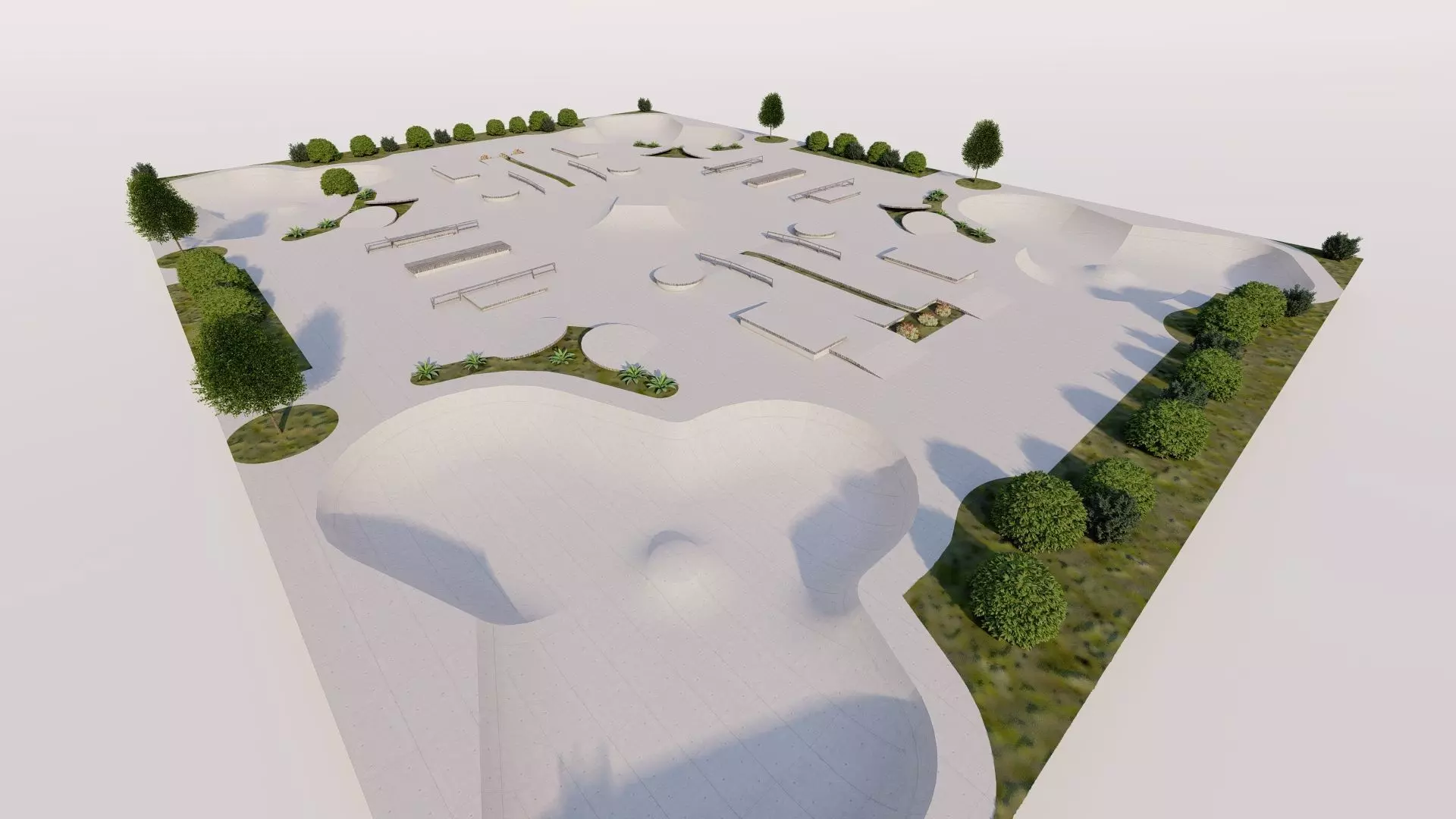Skatepark-Skate Park PACK 3D model_8