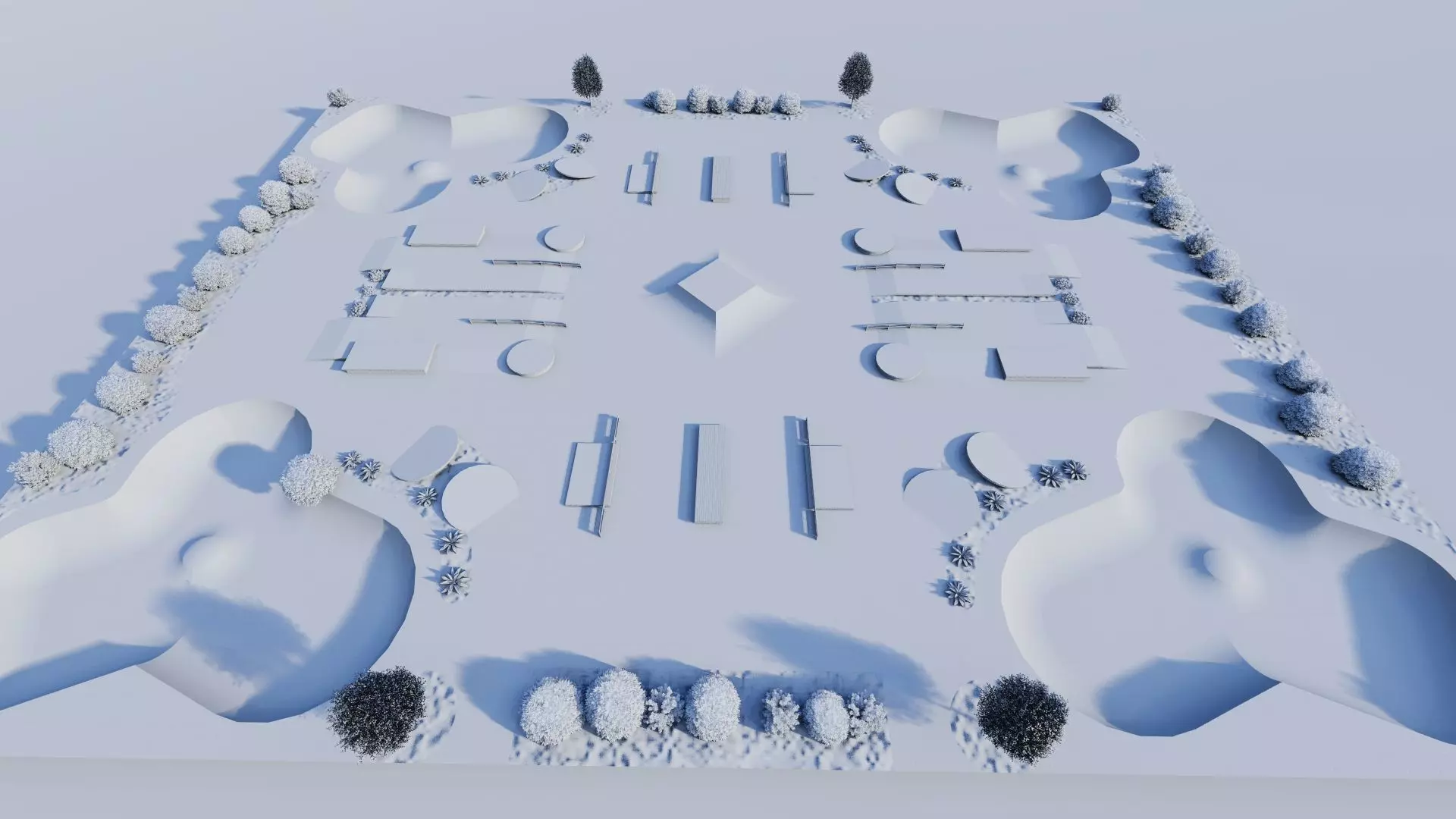 Skatepark-Skate Park PACK 3D model_13