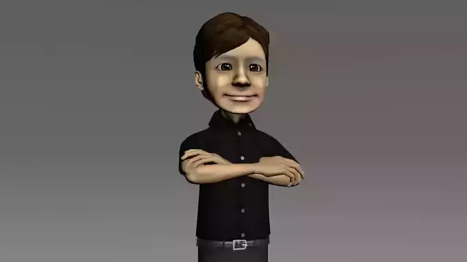 CARTOON MAN 3D MODEL Low-poly 3D model