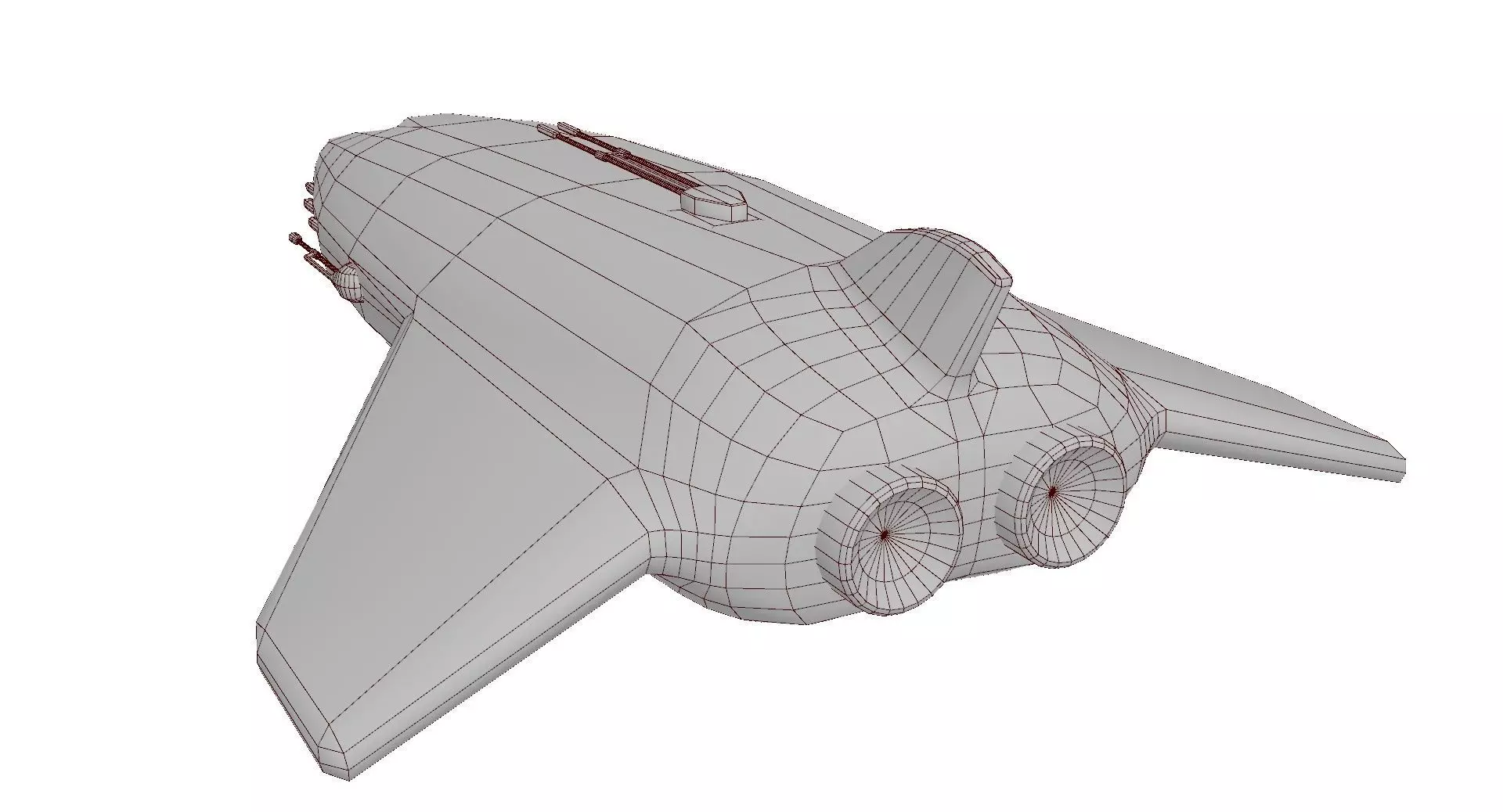 Spaceship Felix Low-poly 3D model_17