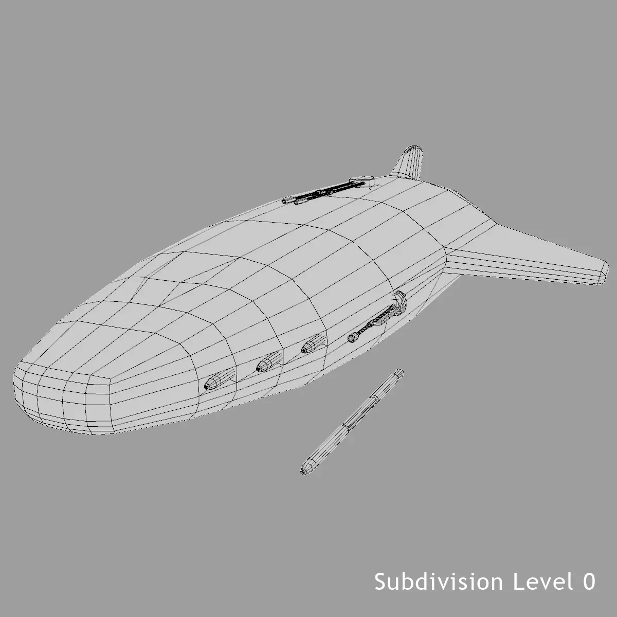 Spaceship Felix Low-poly 3D model_19