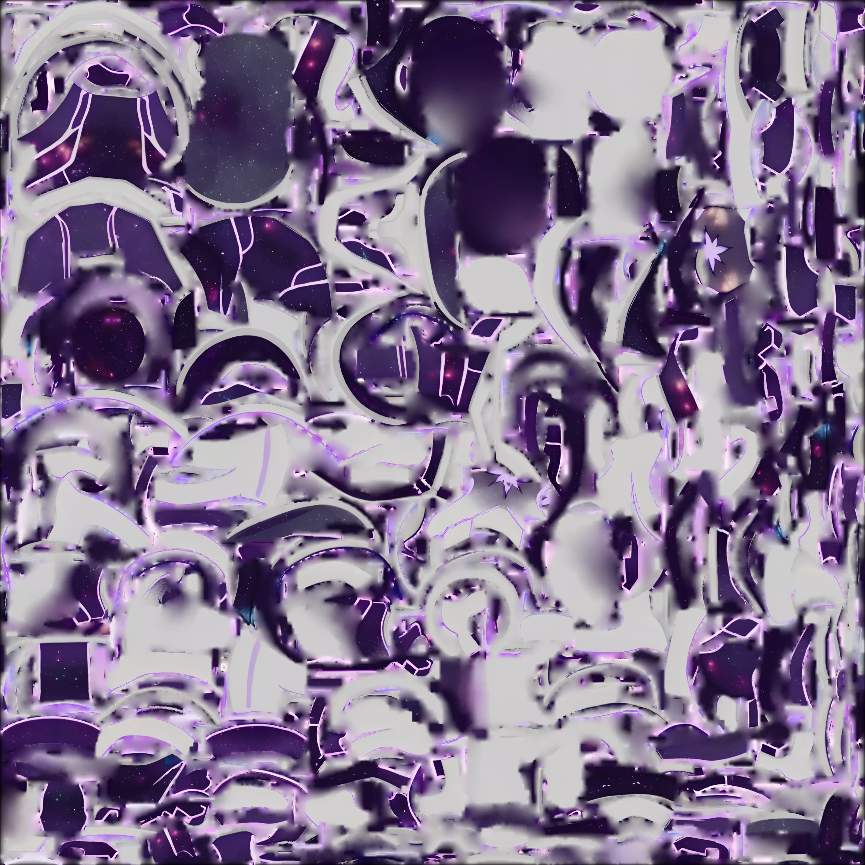 Cosmic Cyberpunk Body Armor 3D Model Galactic Hero Chest Plate Low-poly 3D model_6