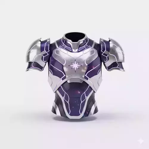 Cosmic Cyberpunk Body Armor 3D Model Galactic Hero Chest Plate