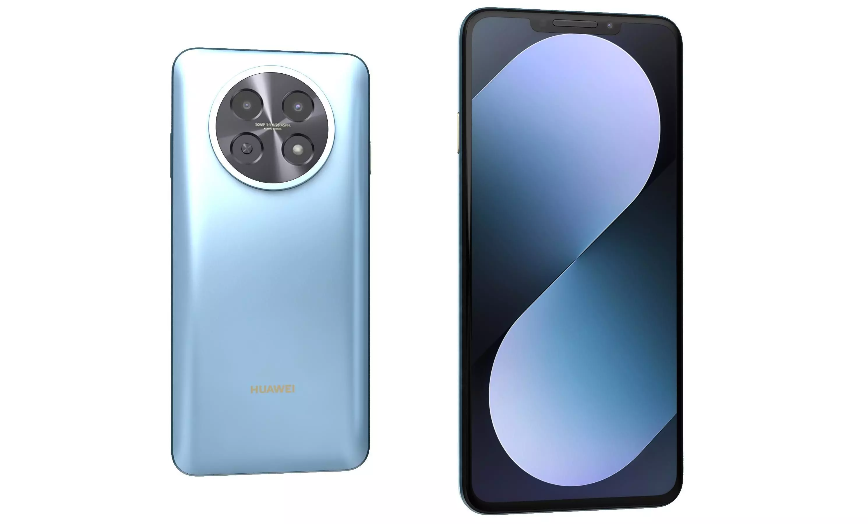 Huawei Nova 14i Specs Blue 3D model_2