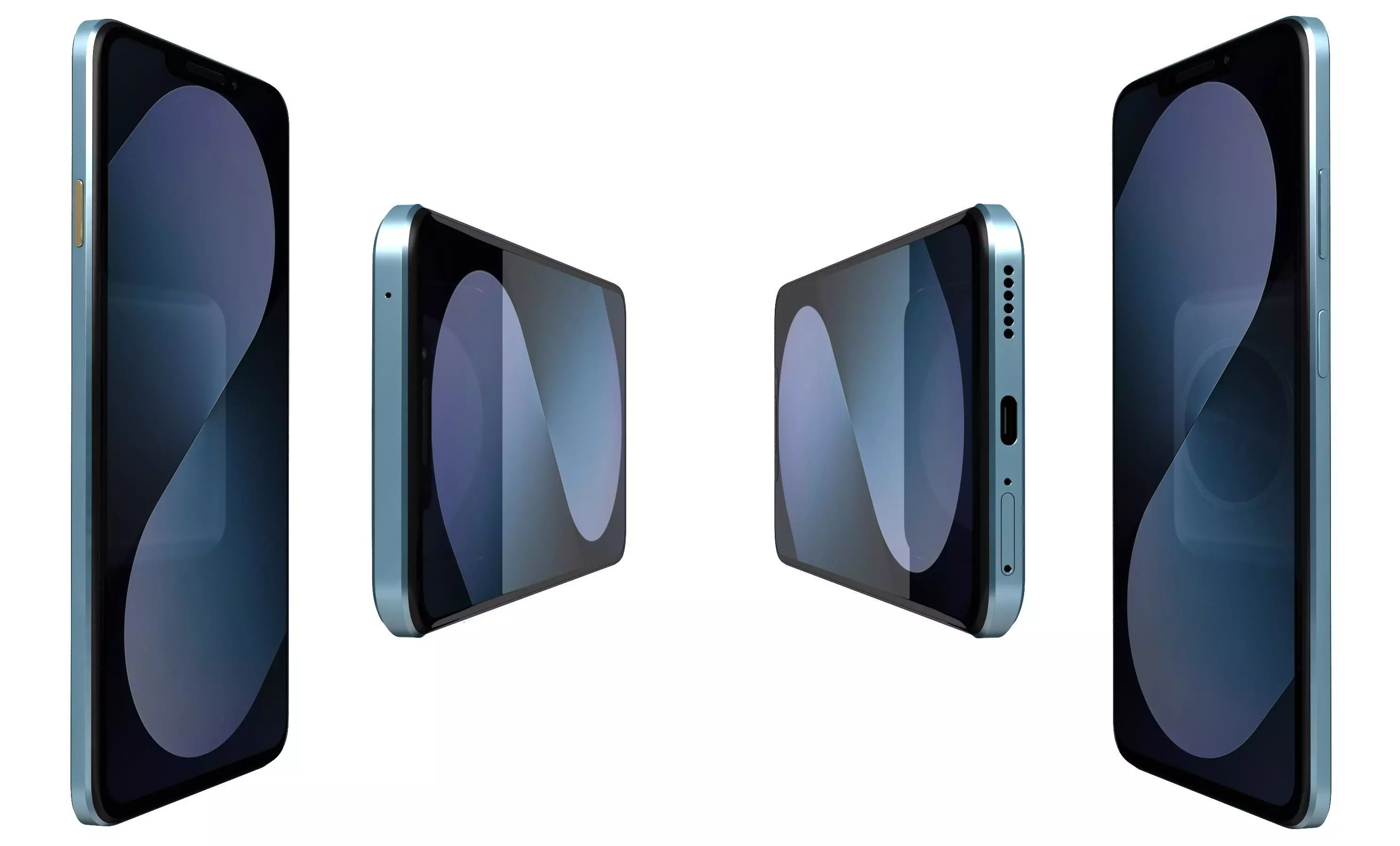 Huawei Nova 14i Specs Blue 3D model_1