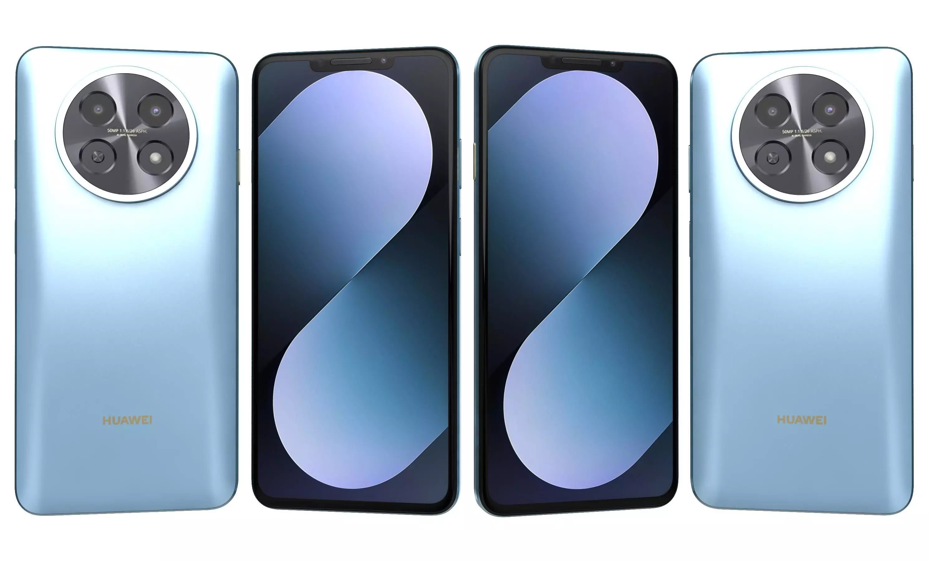 Huawei Nova 14i Specs Blue 3D model_3