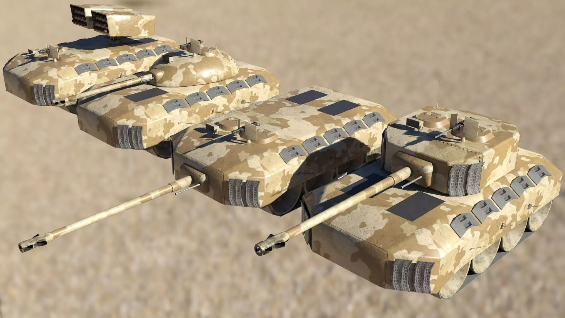 Tanks Low-poly 3D model