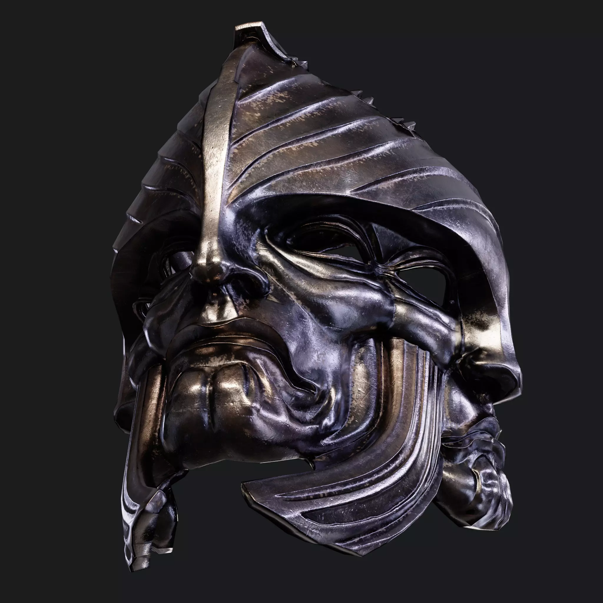 Medieval Fantasy Mask Low Poly PBR Low-poly 3D model_8