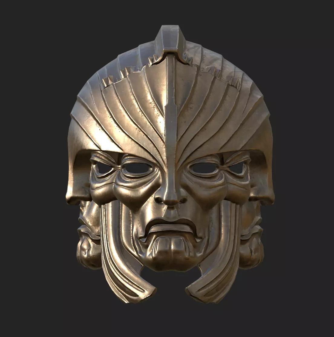 Medieval Fantasy Mask Low Poly PBR Low-poly 3D model_2