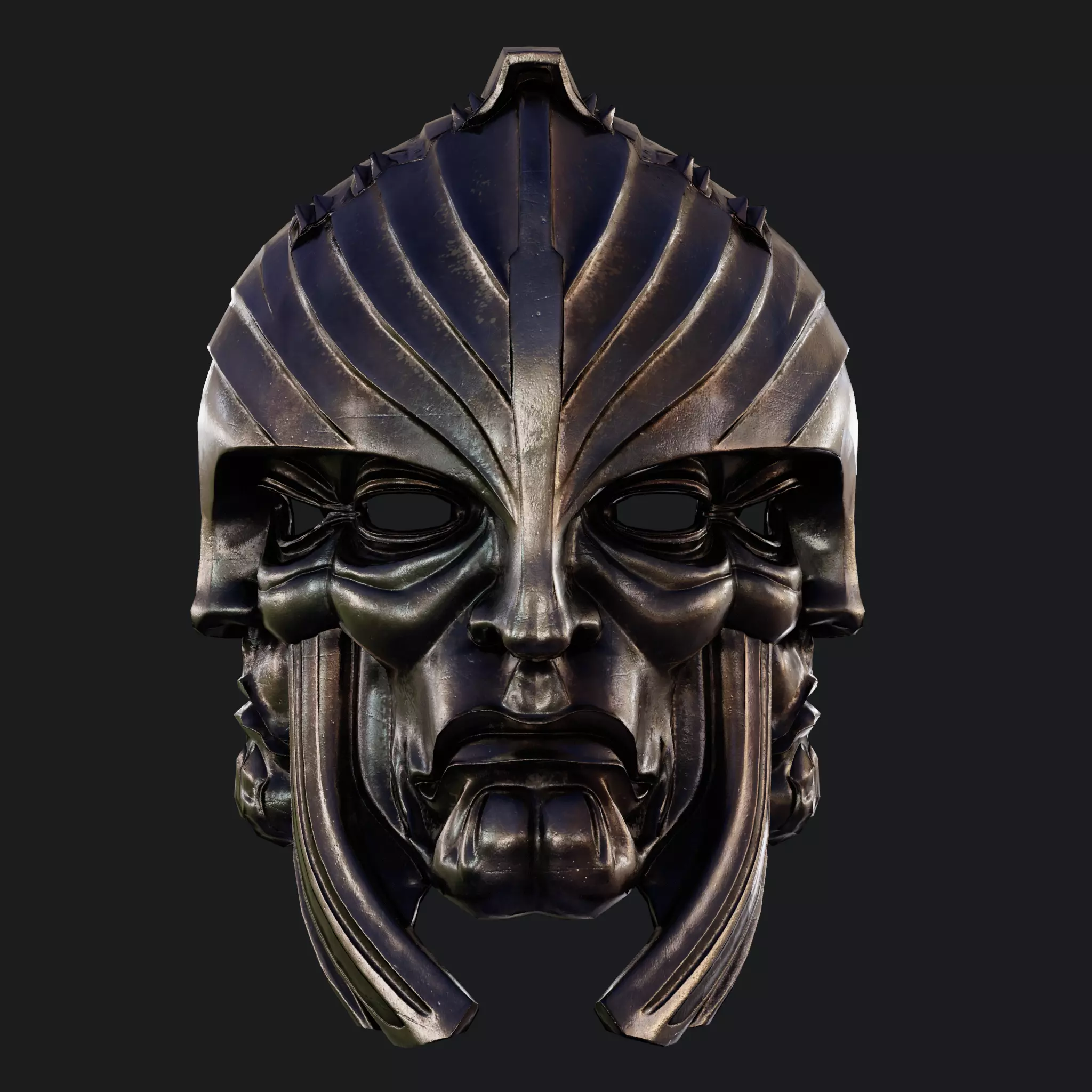 Medieval Fantasy Mask Low Poly PBR Low-poly 3D model_14