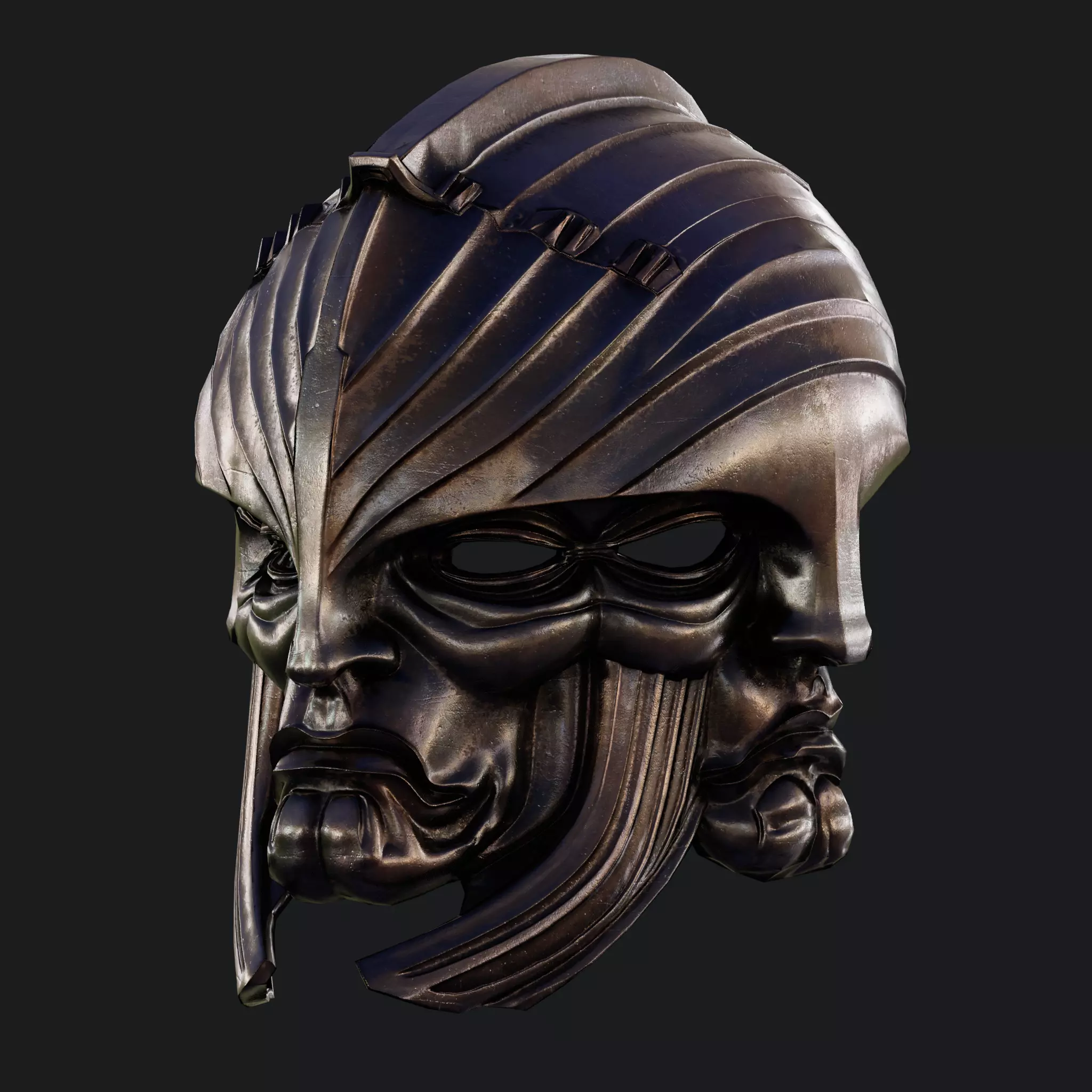 Medieval Fantasy Mask Low Poly PBR Low-poly 3D model_19