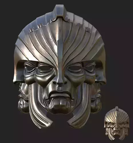 Medieval Fantasy Mask Low Poly PBR 
