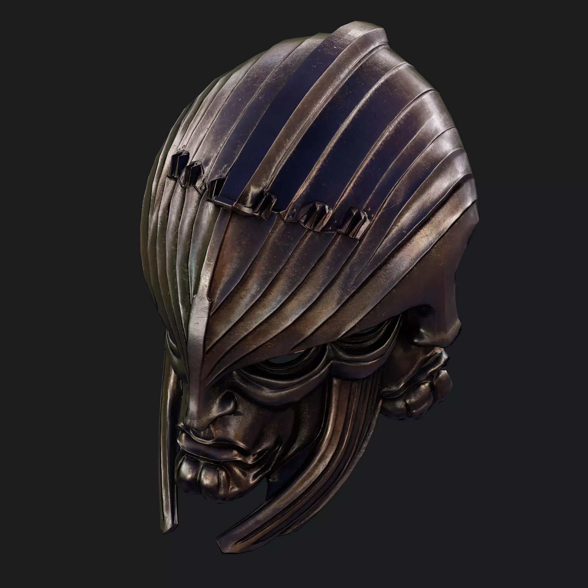 Medieval Fantasy Mask Low Poly PBR Low-poly 3D model_18