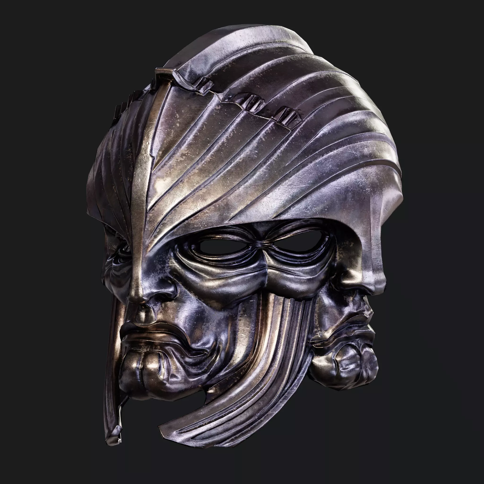 Medieval Fantasy Mask Low Poly PBR Low-poly 3D model_12