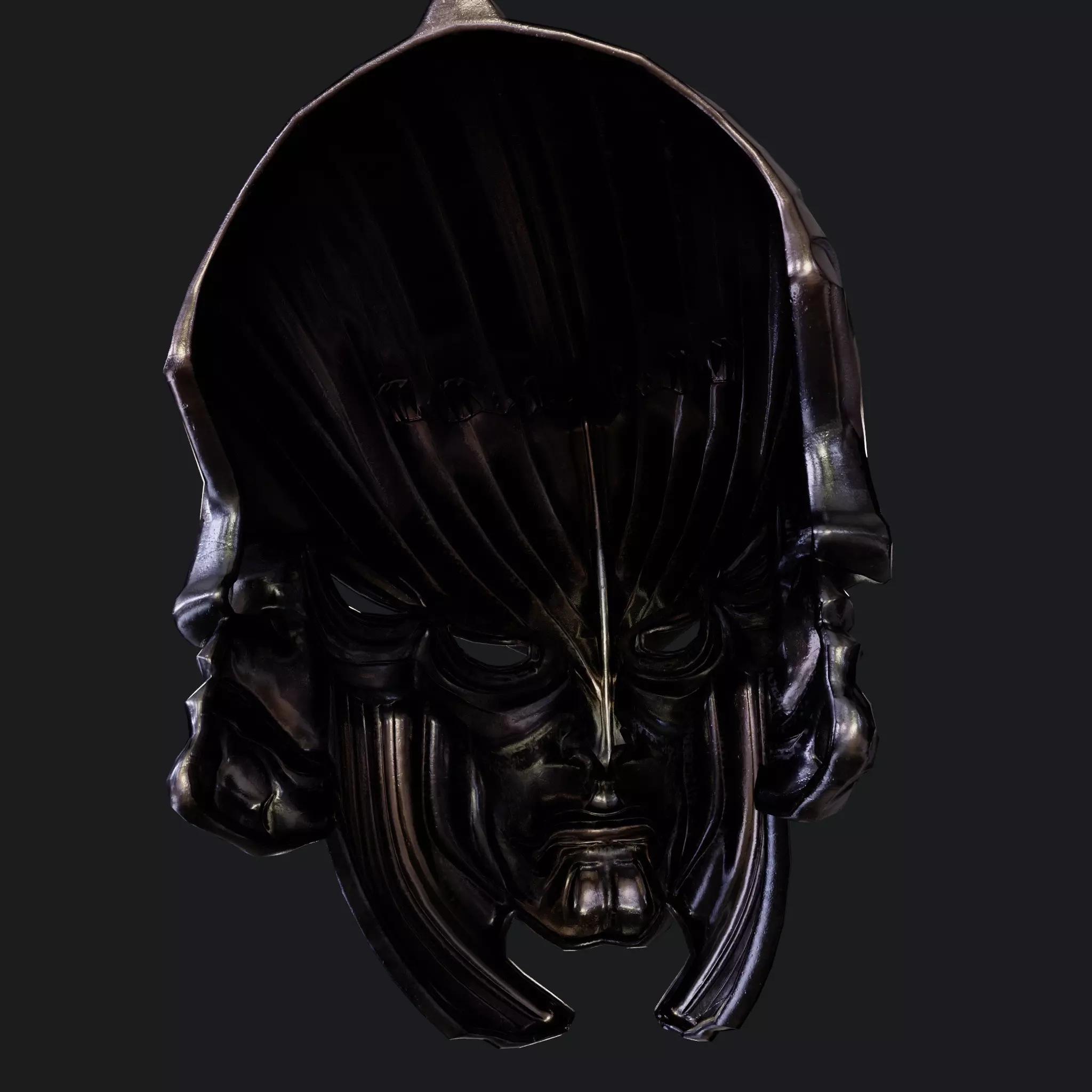 Medieval Fantasy Mask Low Poly PBR Low-poly 3D model_10