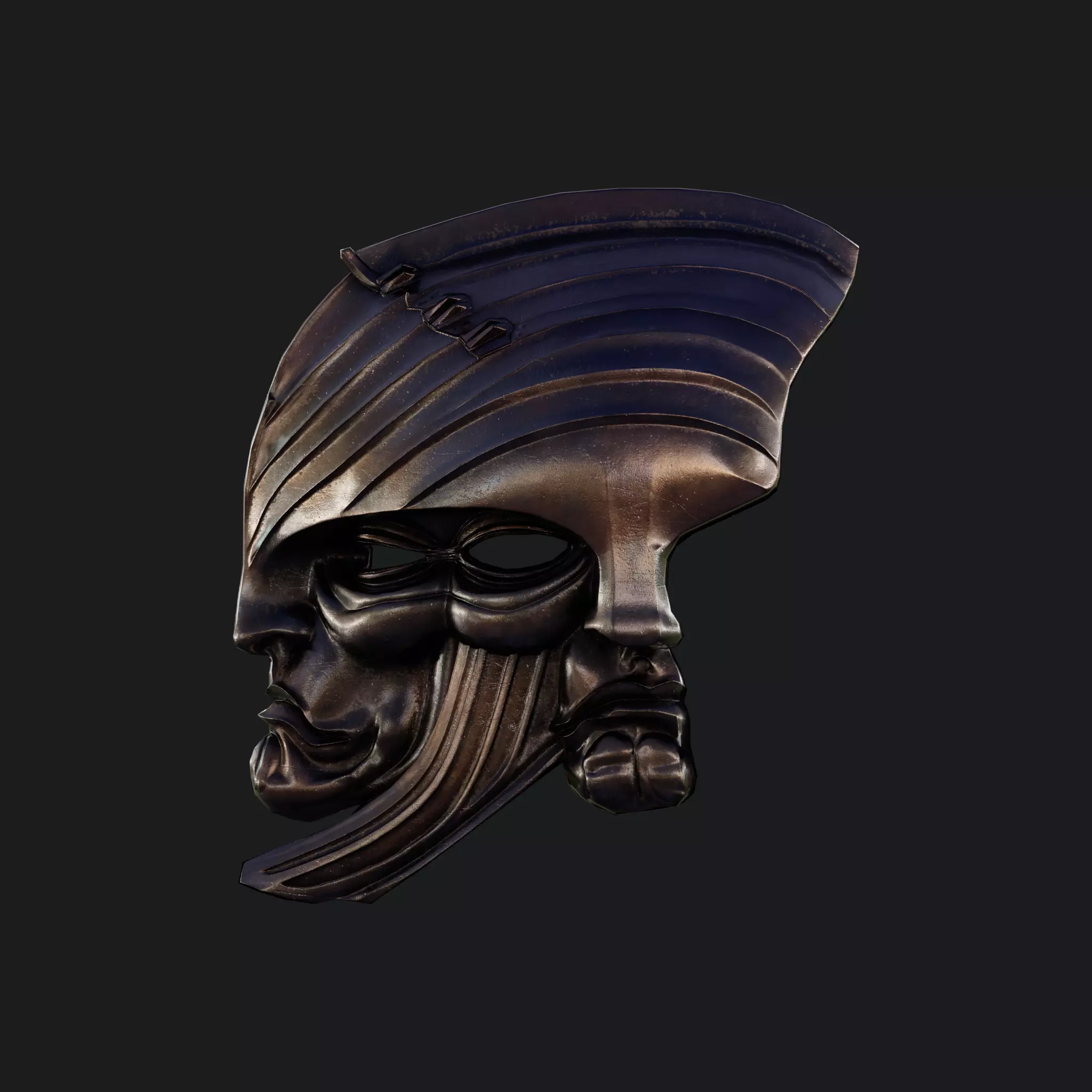 Medieval Fantasy Mask Low Poly PBR Low-poly 3D model_16