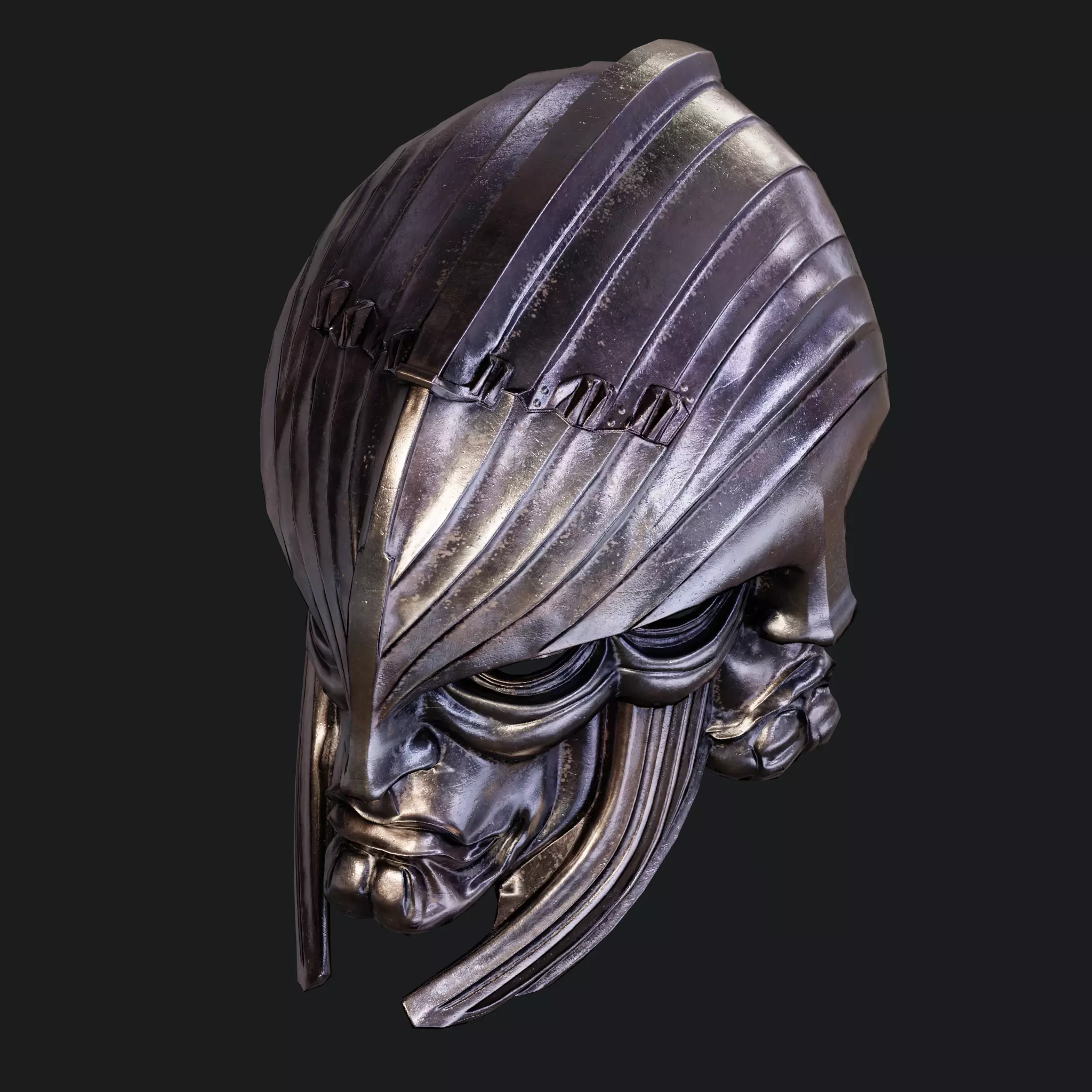Medieval Fantasy Mask Low Poly PBR Low-poly 3D model_13