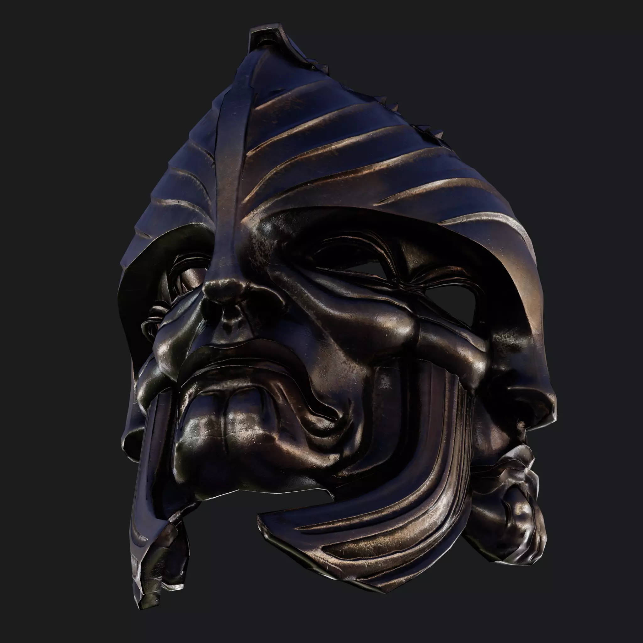 Medieval Fantasy Mask Low Poly PBR Low-poly 3D model_15