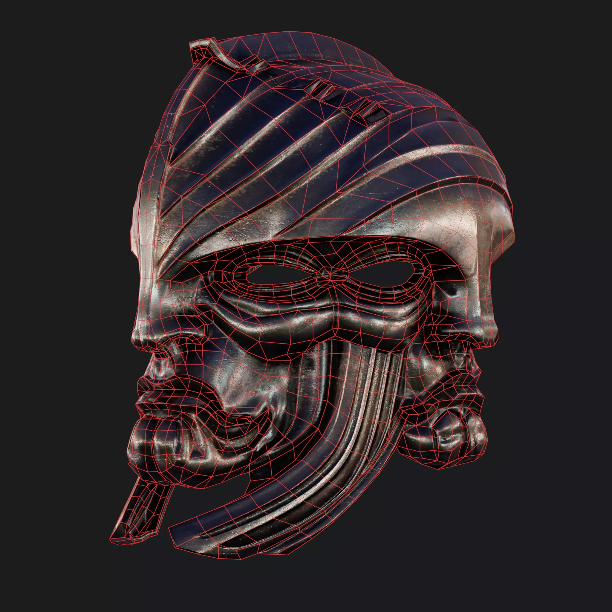 Medieval Fantasy Mask Low Poly PBR Low-poly 3D model_20