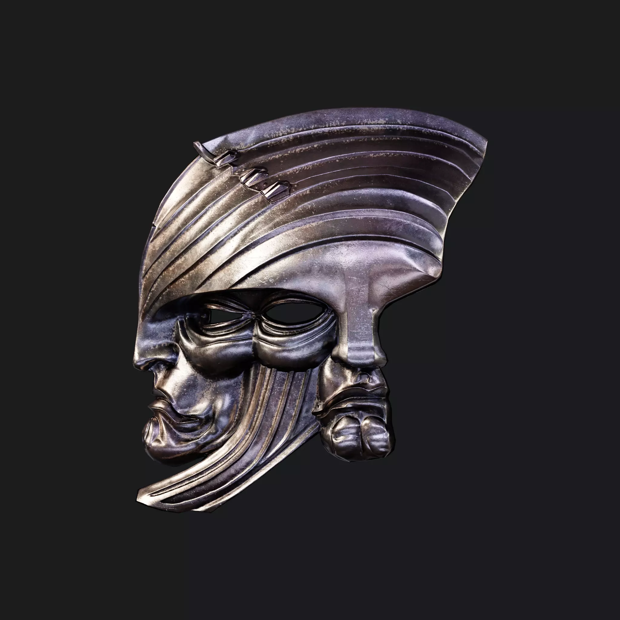 Medieval Fantasy Mask Low Poly PBR Low-poly 3D model_11