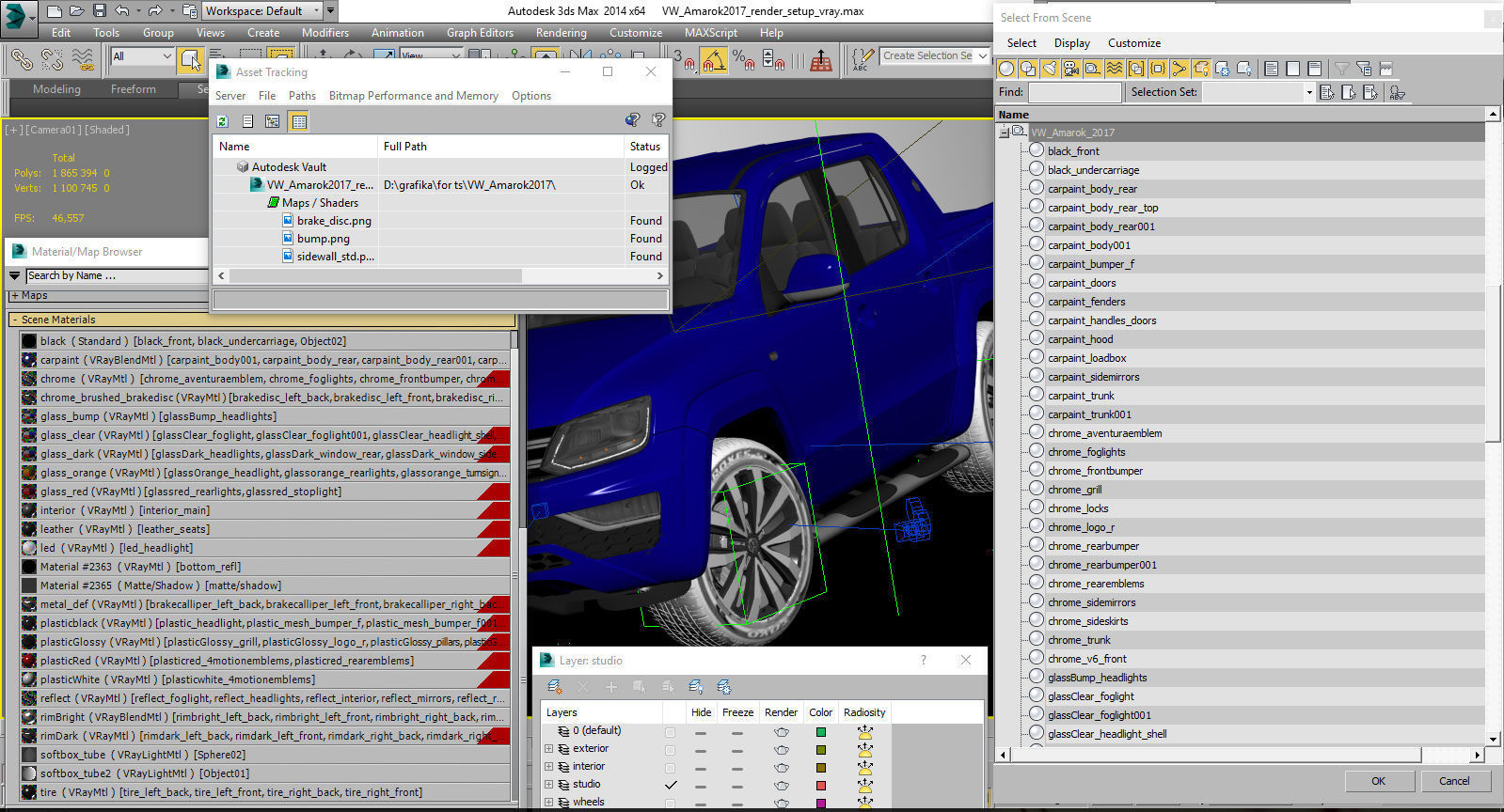 Volkswagen Amarok 2017 3D model_23