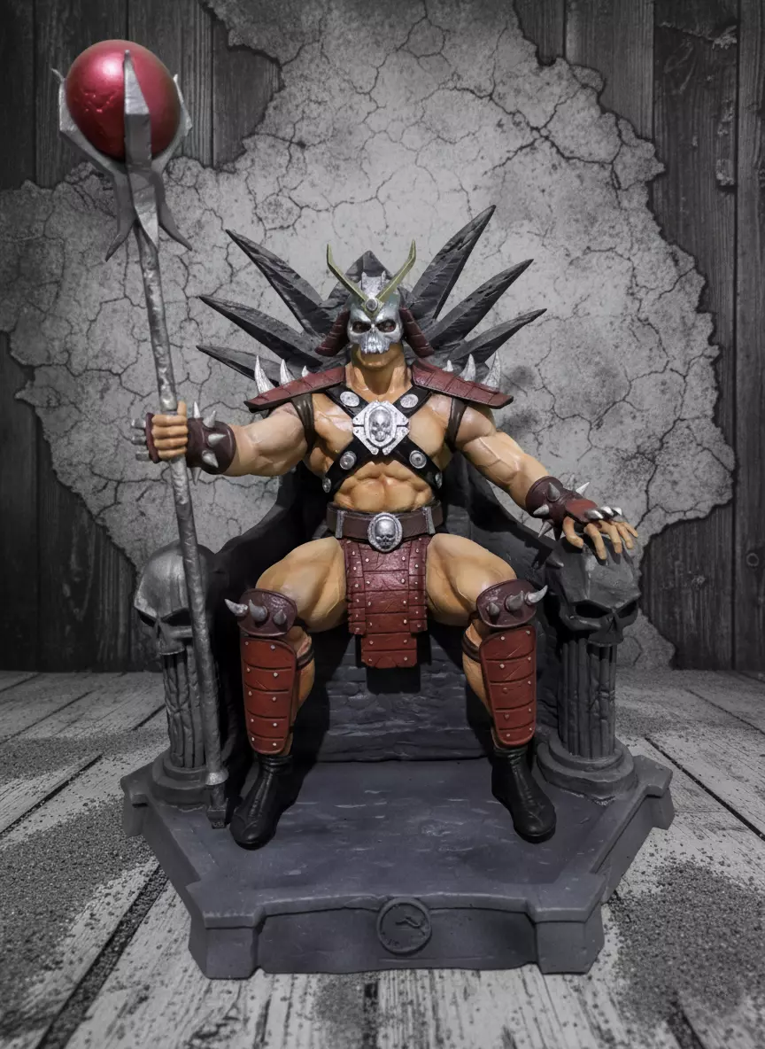 Shao Kahn with Throne from Mortal Kombat 2 game 3 Scales 3D print model_0