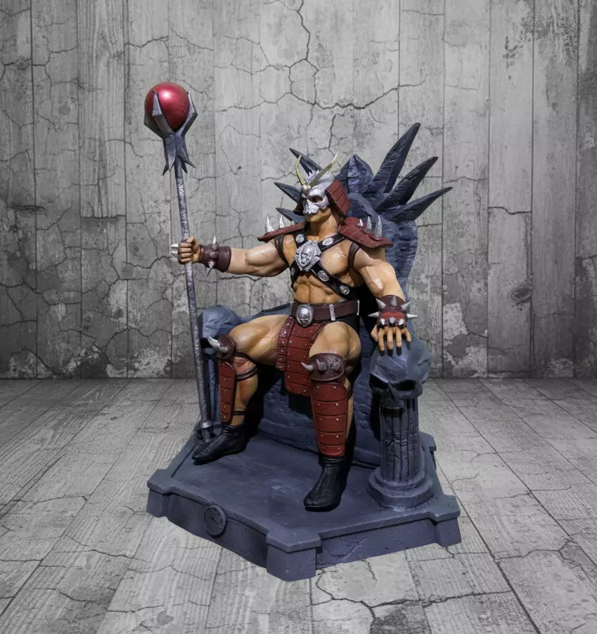 Shao Kahn with Throne from Mortal Kombat 2 game 3 Scales 3D print model_2