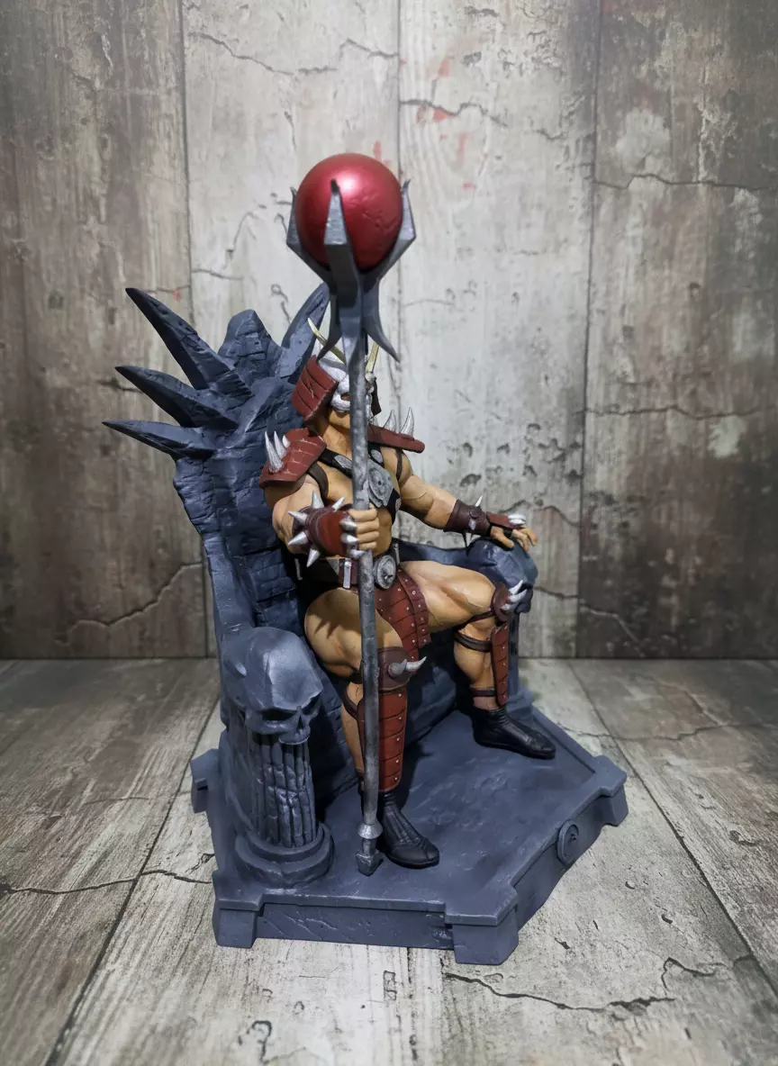 Shao Kahn with Throne from Mortal Kombat 2 game 3 Scales 3D print model_3
