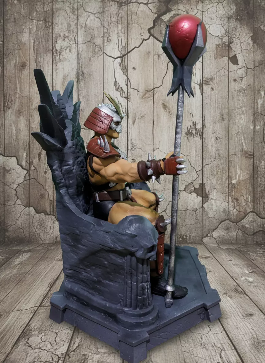 Shao Kahn with Throne from Mortal Kombat 2 game 3 Scales 3D print model_4