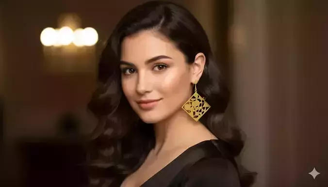 Geometric Abstract Art Pendant Jewelry