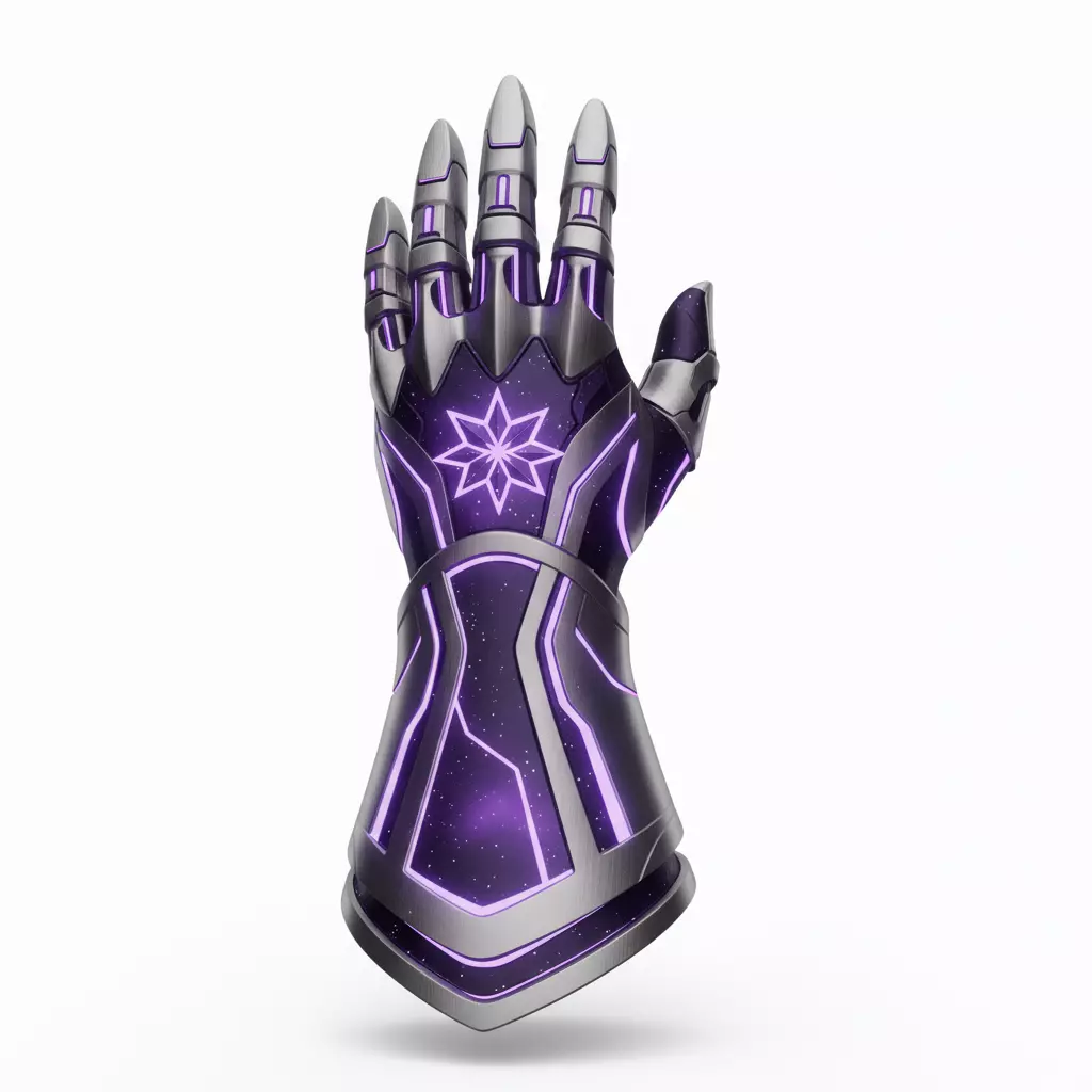 Cosmic Cybernetic Gauntlet 3D Model Galactic Power Fist Low-poly 3D model_0