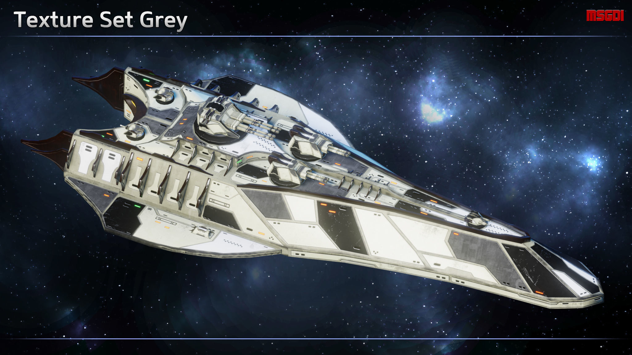 Spaceship Thaalian Empire Cruiser Low-poly 3D model_8