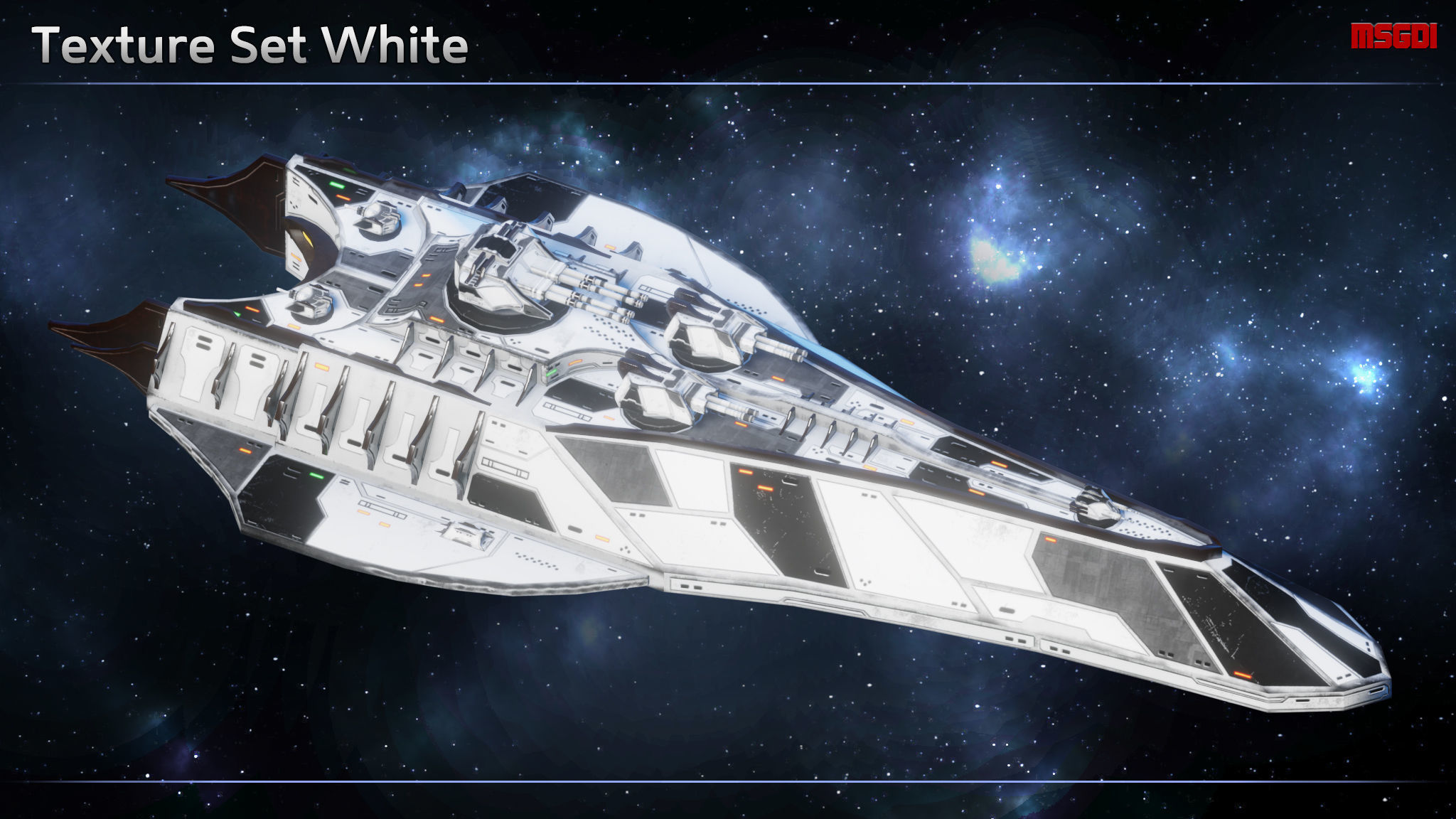 Spaceship Thaalian Empire Cruiser Low-poly 3D model_10