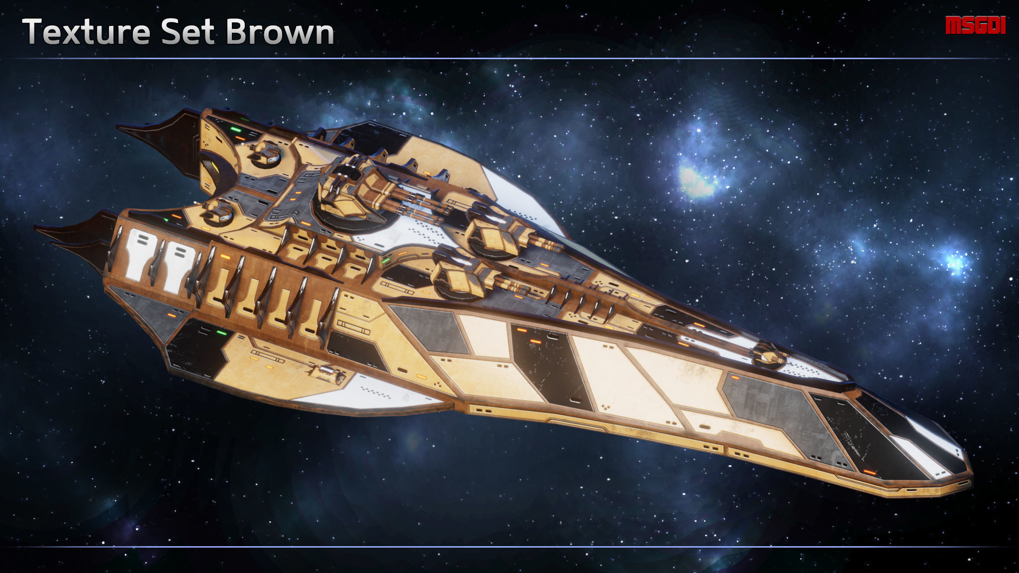 Spaceship Thaalian Empire Cruiser Low-poly 3D model_6