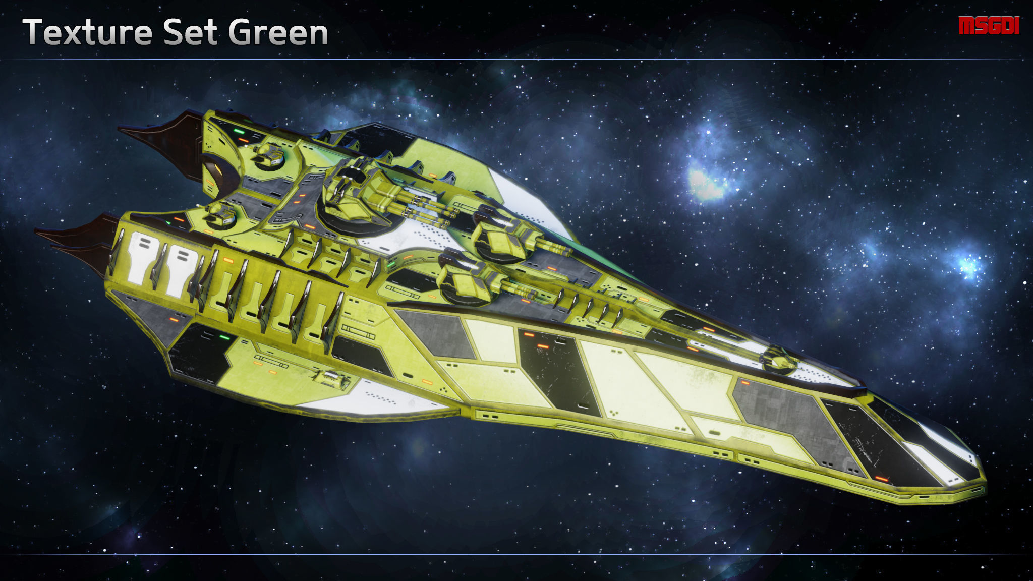 Spaceship Thaalian Empire Cruiser Low-poly 3D model_7