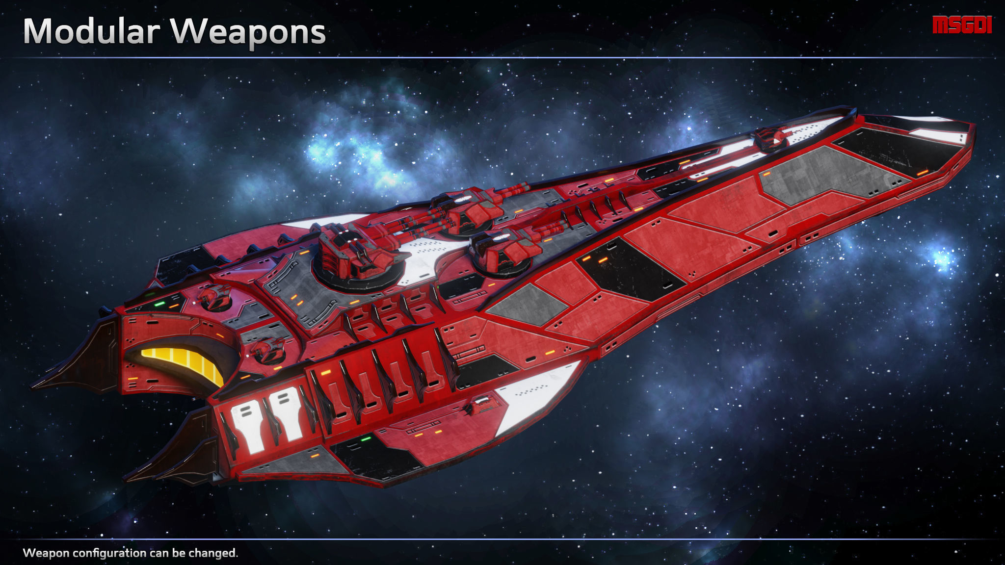 Spaceship Thaalian Empire Cruiser Low-poly 3D model_4