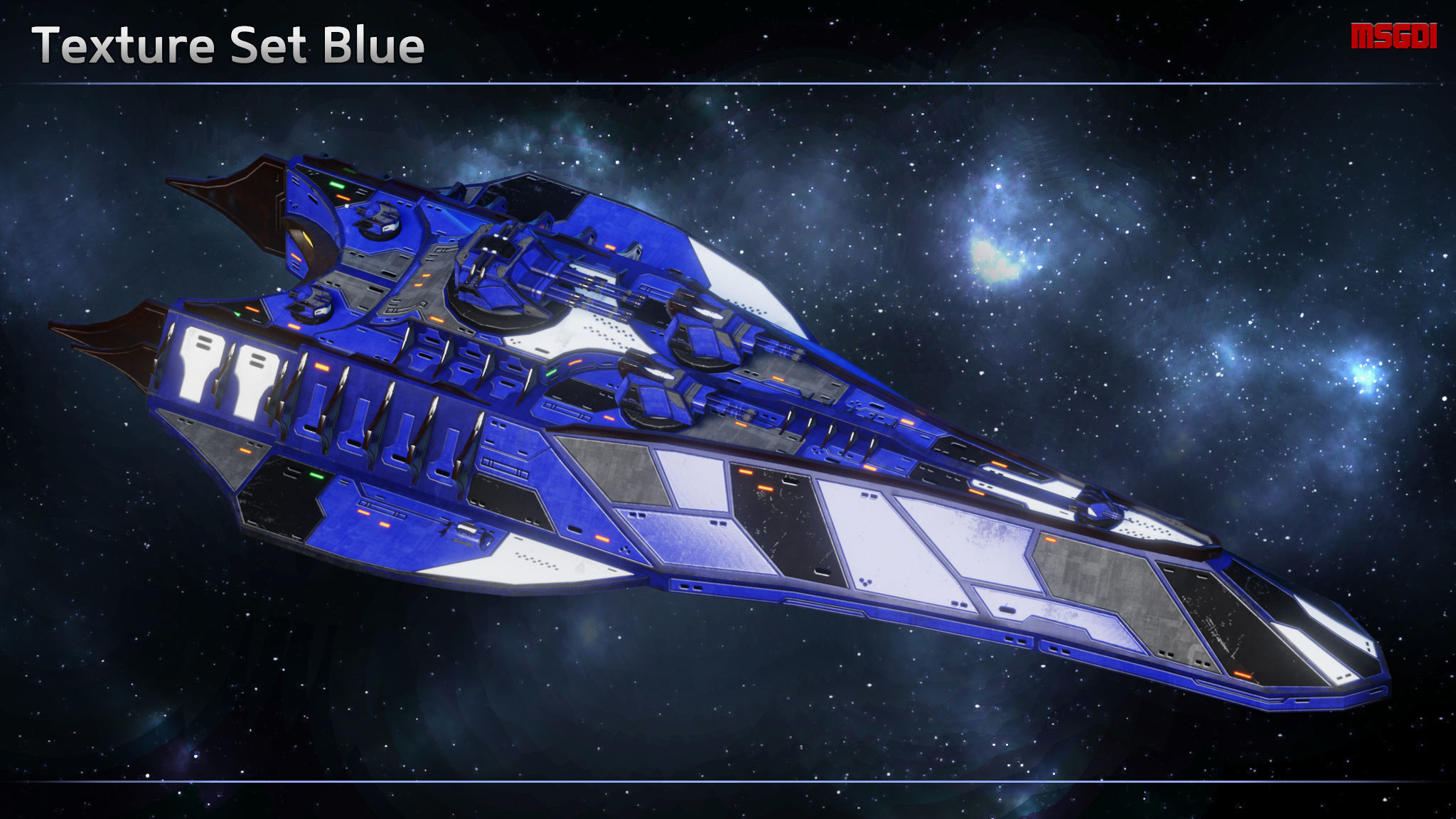 Spaceship Thaalian Empire Cruiser Low-poly 3D model_5