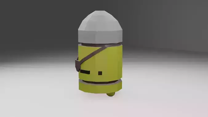 Veteran Bullet Kin Low Polly Model Free low-poly 3D model