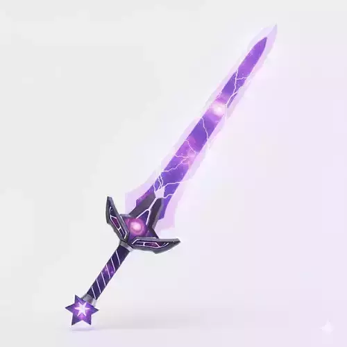 Cosmic Nebula Energy Sword 3D Model Blade of the Galactic Hero