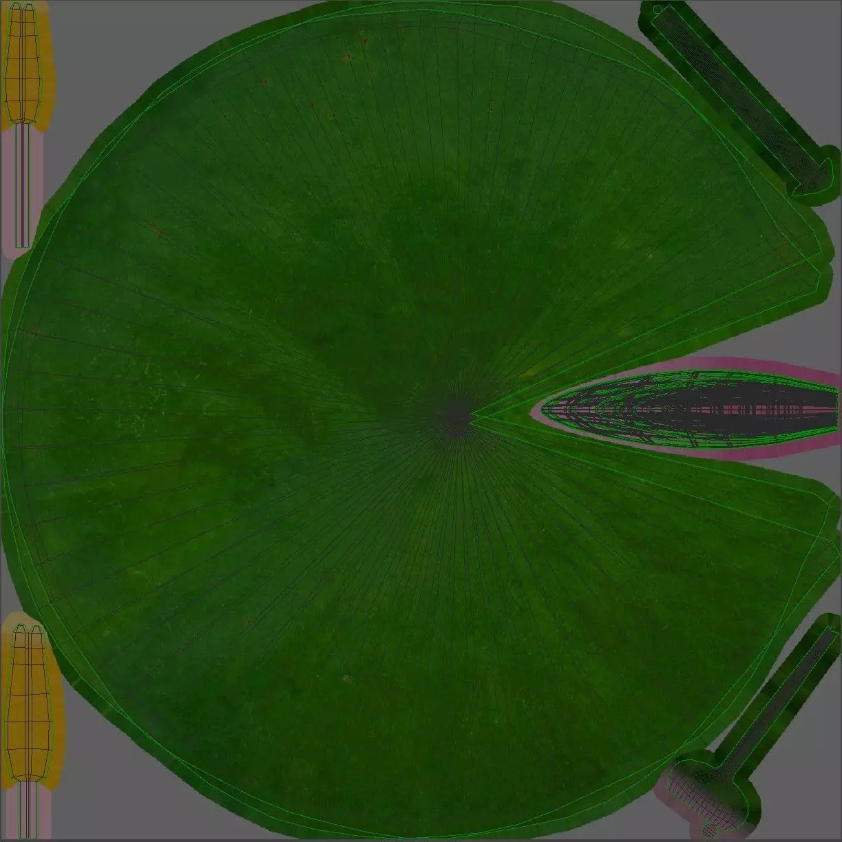 Water Lily Low-poly 3D model_14