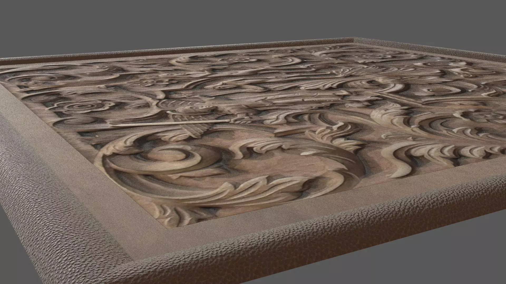 Wood Carving Low-poly 3D model_8
