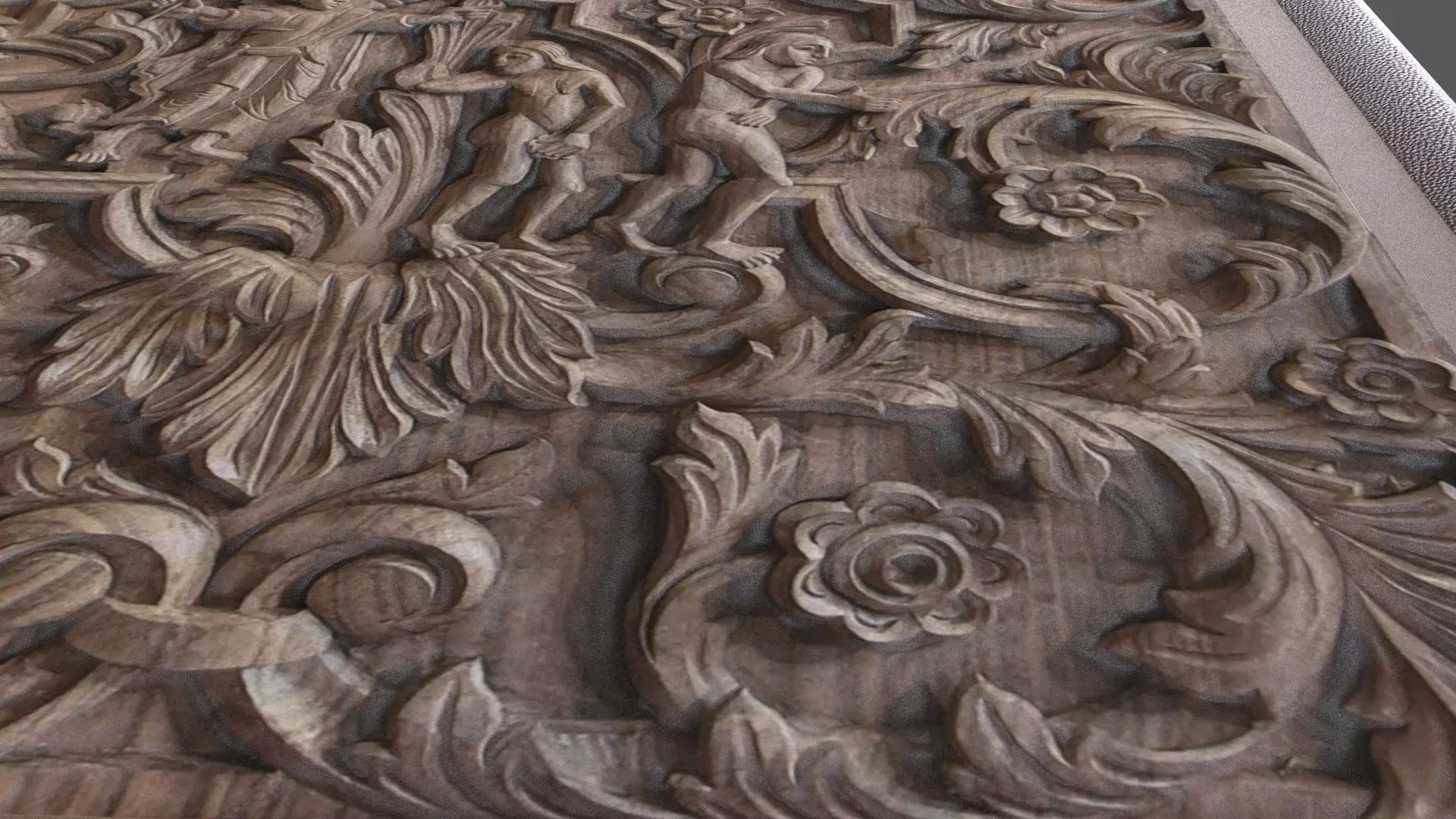 Wood Carving Low-poly 3D model_9