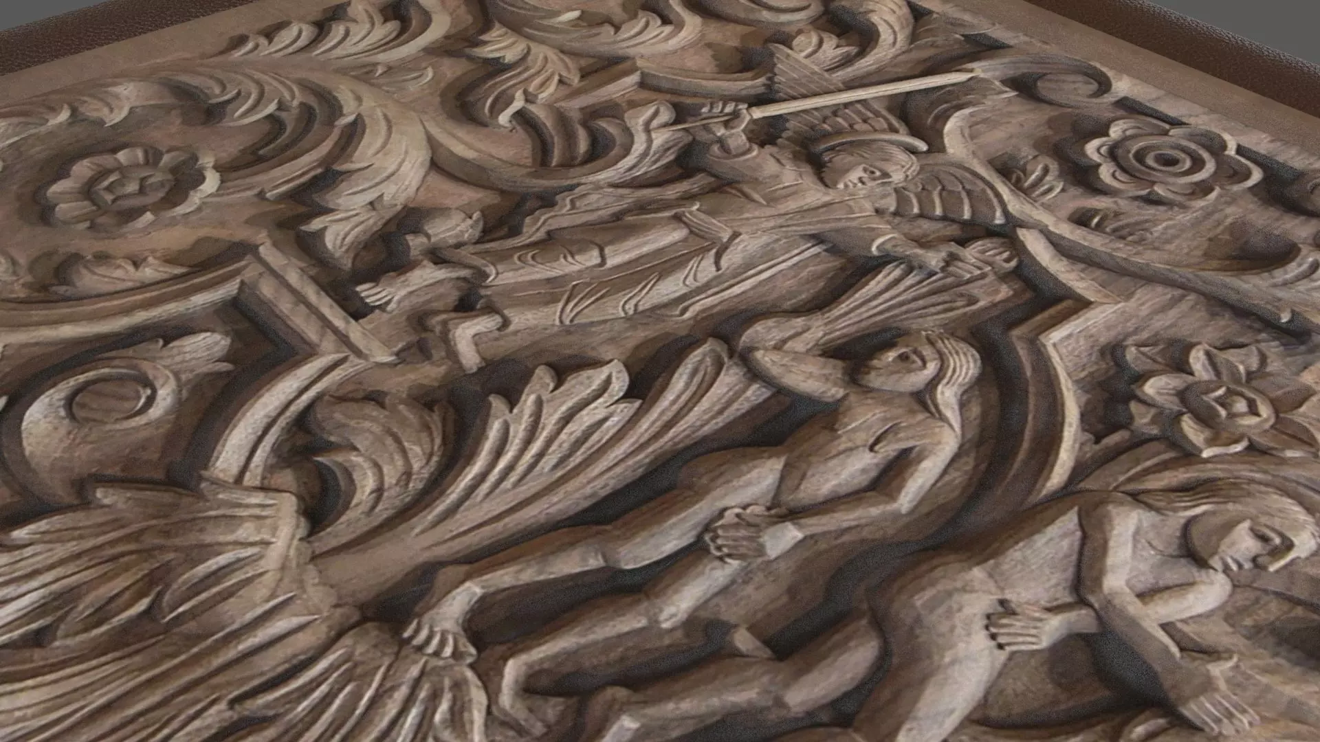 Wood Carving Low-poly 3D model_7