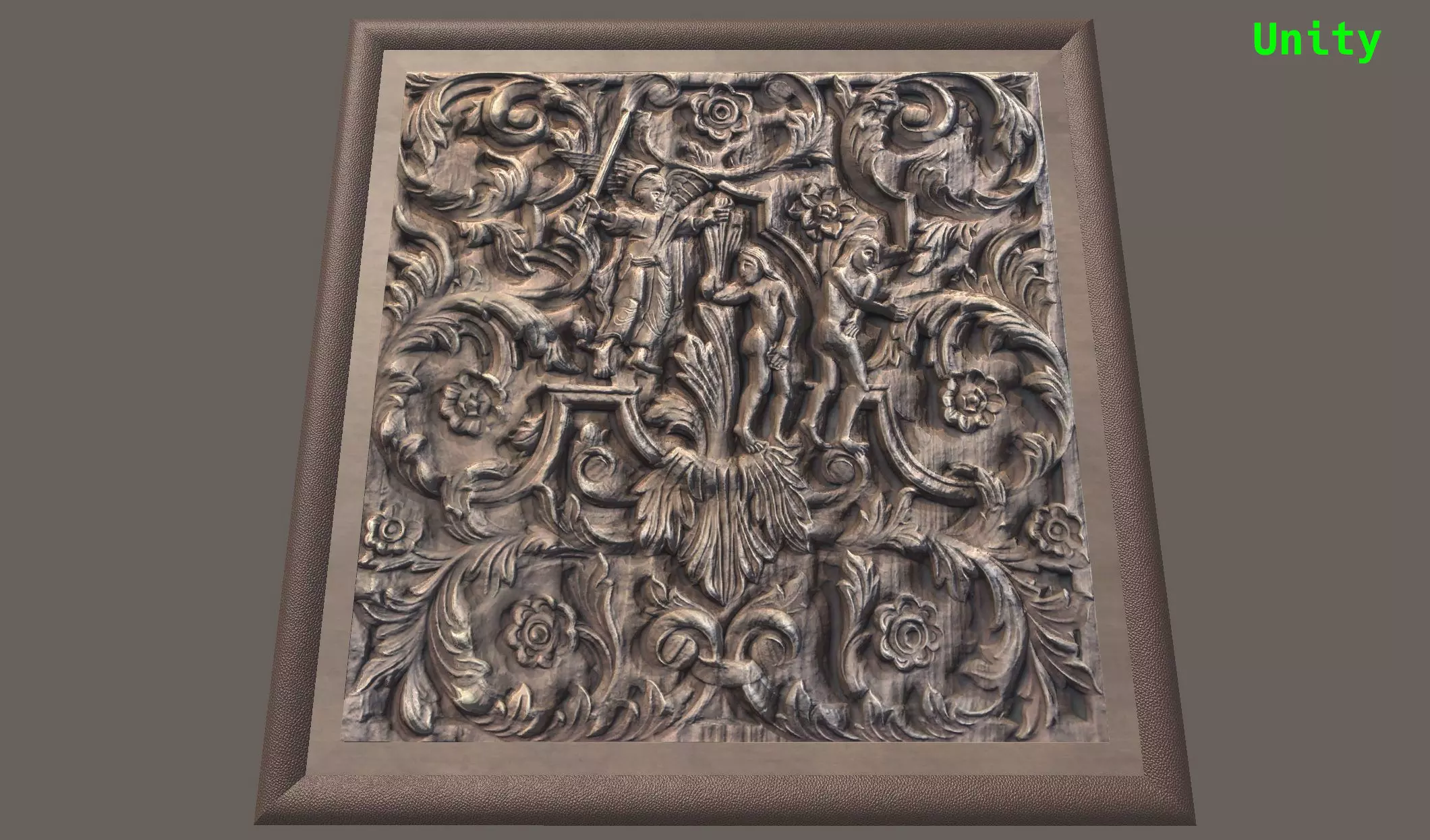 Wood Carving Low-poly 3D model_0