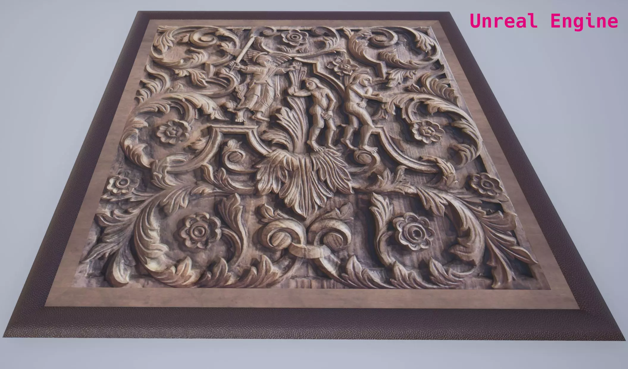 Wood Carving Low-poly 3D model_3