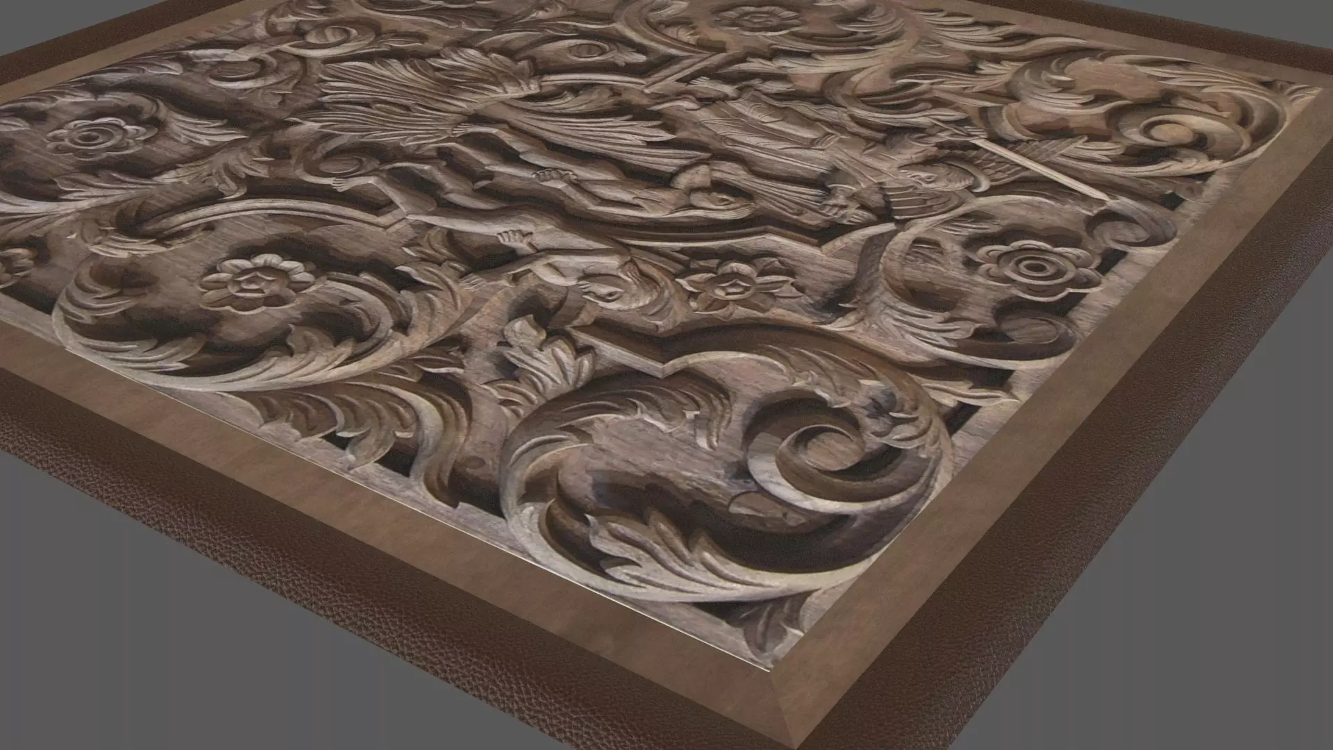 Wood Carving Low-poly 3D model_6