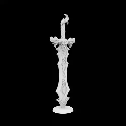 Broad Claymore Sword 3D Printable Model