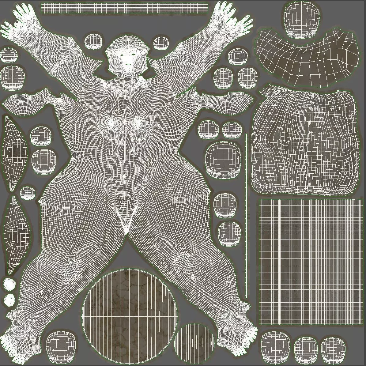 Ballerina Low-poly 3D model_10