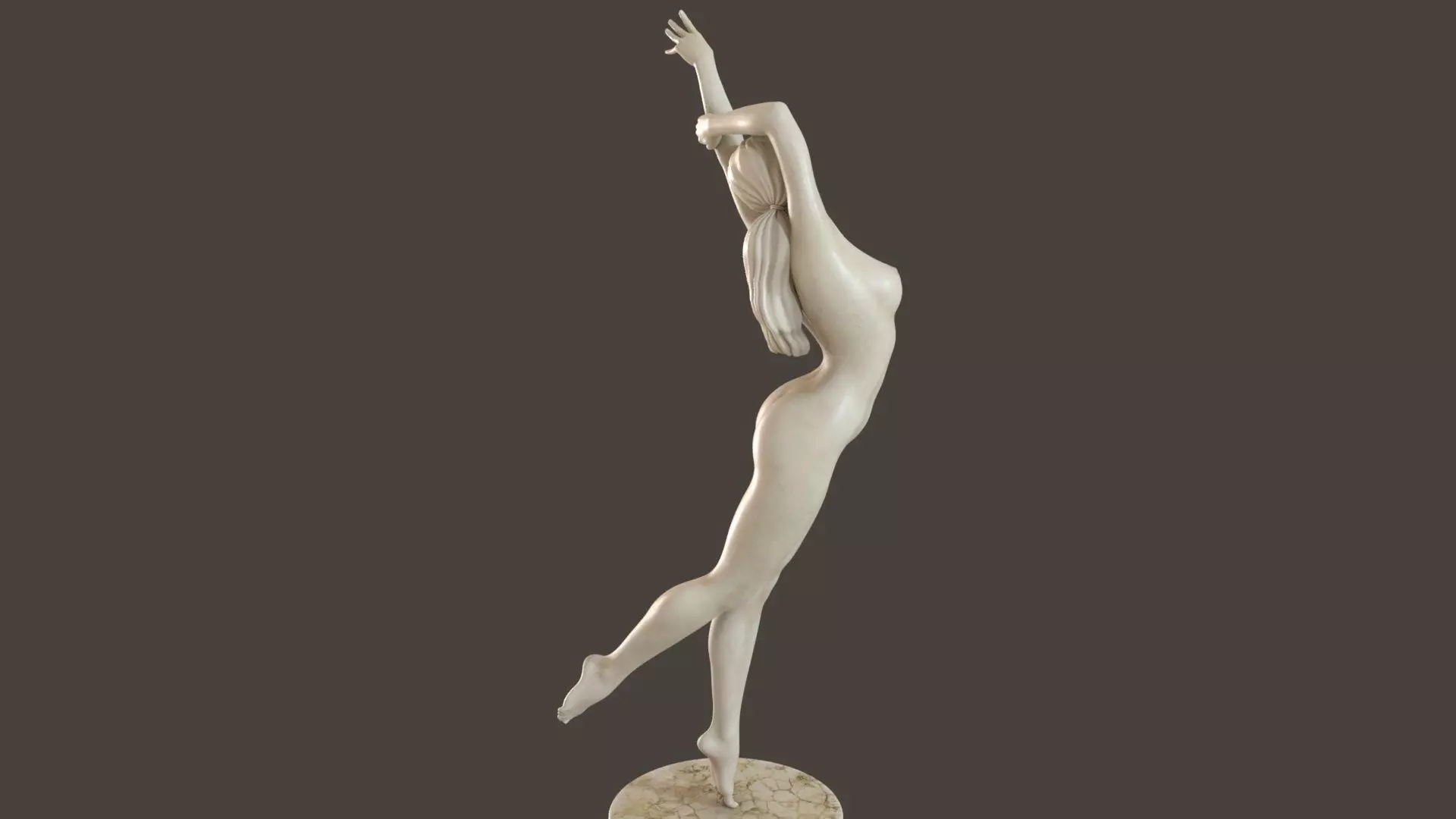 Ballerina Low-poly 3D model_2